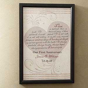 Love Is Patient Personalized Wedding & Anniversary Canvas Print - Large