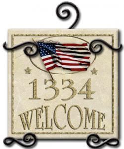 Flag Ceramic Address Plate