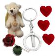 Angel Bear with Key Chain Ring Gift Package