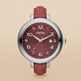 Fossil Bridgette Leather Watch Red