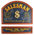 Salesman Hanging Sign - Personalized