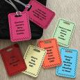 Personalized Luggage Tag Set with Custom Text