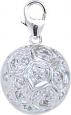 White Gold Soccer Ball Charm