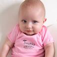 Personalized Pink Baby T-shirt with Angel Wings