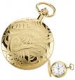 Textured Pocket Watch Gold Tone