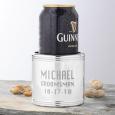 Personalized Silver Beverage Coolers - Groomsmen Design
