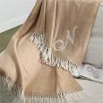 Embroidered Herringbone Afghan Throw Blanket - Soft Sensations