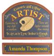 Artist Hanging Sign - Personalized