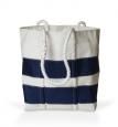 Sea Bags Sailcloth Tote - Medium Navy Stripe