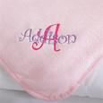 Pink Personalized Fleece Blanket for Kids - All About Me
