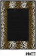 Leopard with Black Drum Rug
