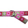 Super Cute Girls Ribbon Belt with Hearts, Stars and Daisies