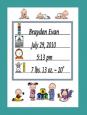 Personalized Birth Announcement Cartoon