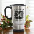 Personalized Travel Mug - Stainless Steel Mug Name Design