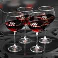 Contempo Personalized Red Wine Glasses, Set of Four