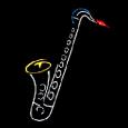 Embroidered Sax T-shirt