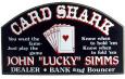 Poker Card Shark Sign - Personalized