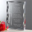 Personalized Poetry Gifts - Engraved Because of You Sculpture