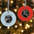 Baby Sonogram Photo Personalized Christmas Ornament