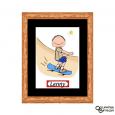 Skateboarder Cartoon Print - Personalized