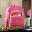 Personalized Backpack for Girls - Polka Dots