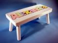 My Personalized Name Puzzle Stool--White (9-12 Letters)