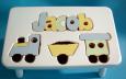 White Personalized Name /w Train Stool (1-8)