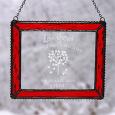 Custom Personalized Red Glass Suncatcher