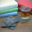 Fleur de Lis Slate Coasters, Set of 4