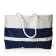 Sea Bags Sailcloth Tote - Large Navy Stripe