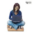 Computer Surfer Skeleton Figurine