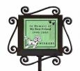 Personalized Kitty Ceramic and Iron Garden Stake
