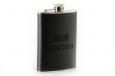 8 oz Black Leather Flask