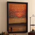 Personalized Sunset Canvas Art - What Is Love Design - Large