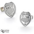 Police Badge Cufflinks - Sterling Silver