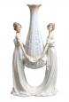 Two Maiden Suspending Porcelain Vase