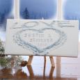 Romantic Writings In The Snow Personalized Canvas Art