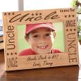 Custom Engraved Uncle Wood Picture Frame