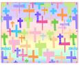 Crosses Throw Blanket