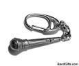 Pewter Microphone Keychain