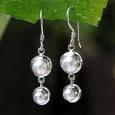Pearl drop earrings - Two Full Moons