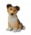 Brown Collie Puppy Dog Statue
