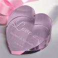 Personalized Pink Crystal Heart Keepsake Gift