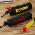 Personalized School Time Black Pencil Case