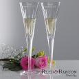 Personalized Crystal Champagne Flutes by Reed & Barton