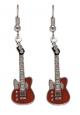 Red Guitar Earrings