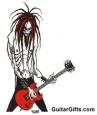 Evil Guitar Rocker Sticker
