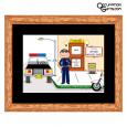 Police Station Cartoon Print - Personalized