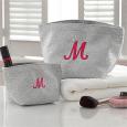 Personalized Make-up Bag Set - Silver