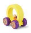 Ready, set, Go! - Large Yellow Wood Car